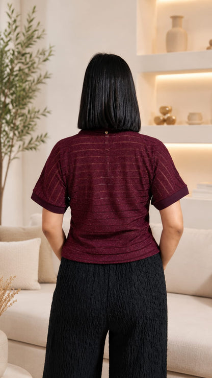 Blusa Ica vinotinto